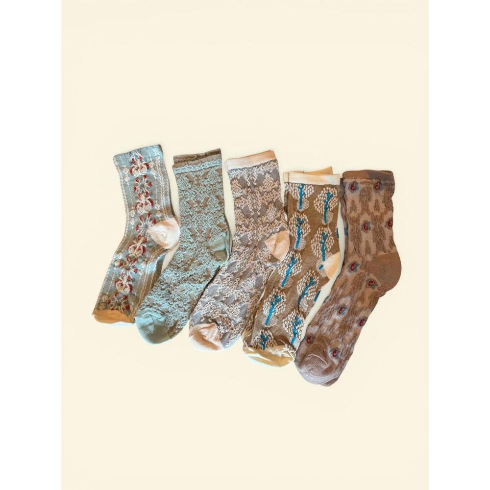 Set of 5 Patterned Crew Socks - Lot 45